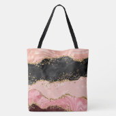 Die schwarz-rosa Sequins Agate Tasche (Rückseite)
