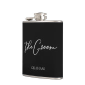 Die Schwarz-weiße Hochzeit der Groom Chic Flachmann (Links)