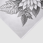 Die Schwarz-weiße Poinsettia-Linie zu Weihnachten Seidenpapier (Ausschnitt)