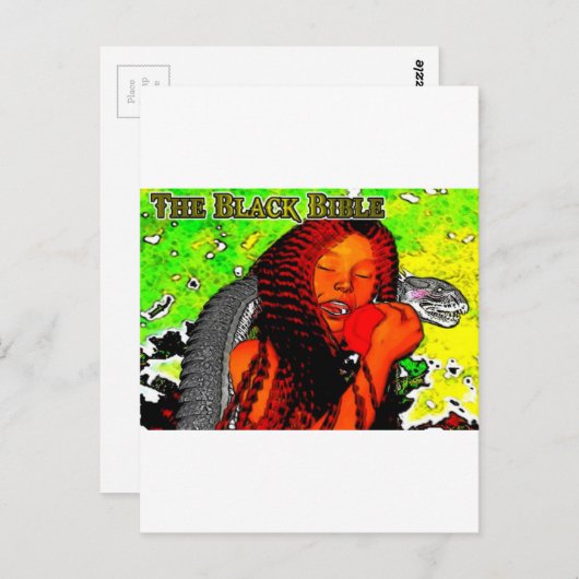 "Die schwarze Bibel": Adam & Eve Postkarte (Vorne/Hinten)