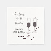Die schwarze Champagner-30. Geburtstagsfeier Serviette (Vorderseite)