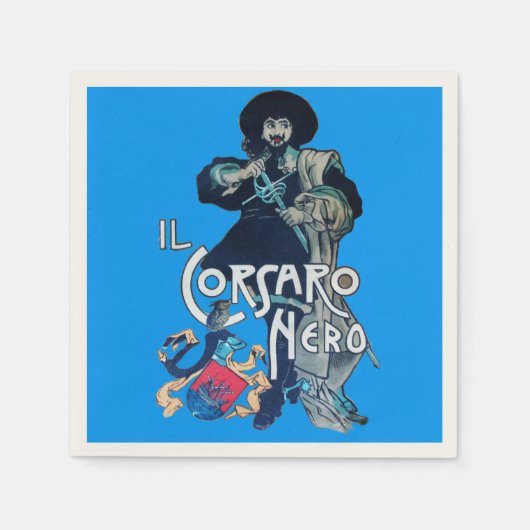 DIE SCHWARZE CORSAIR grau Serviette (Vorderseite)