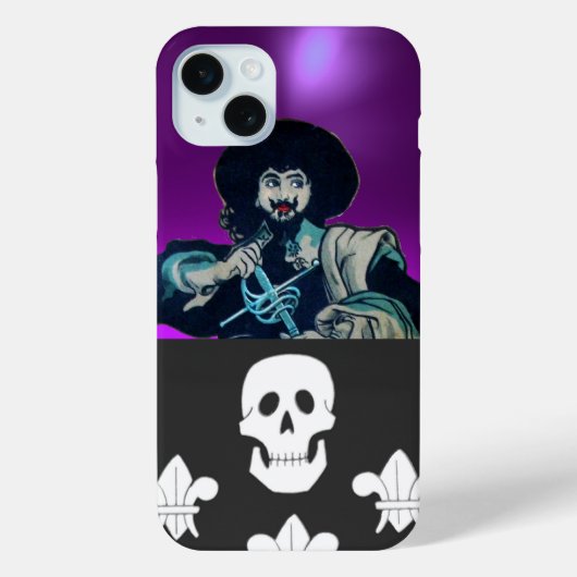 DIE SCHWARZE CORSAIR SKULTUR UND LILIE Case-Mate iPhone HÜLLE (Rückseite)