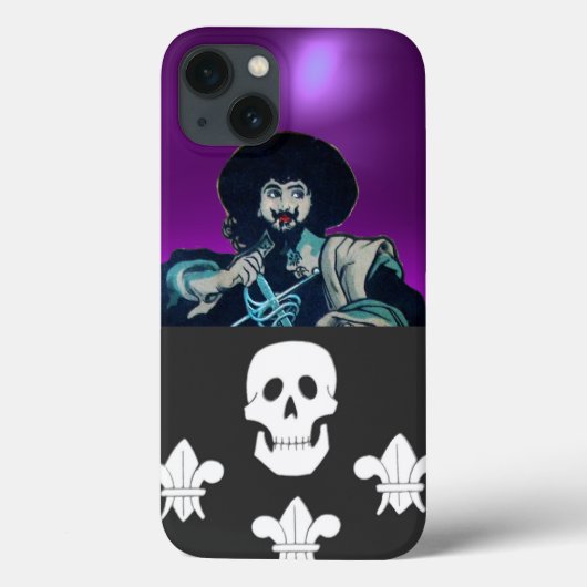 DIE SCHWARZE CORSAIR SKULTUR UND LILIE Case-Mate iPhone HÜLLE (Rückseite)