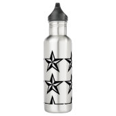 Die schwarze Edelstahlwasserflasche aus starrem Ed Edelstahlflasche (Rechts)