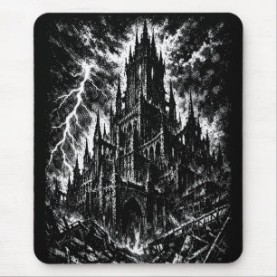 Die Schwarze Festung von BurnsInHell Mousepad