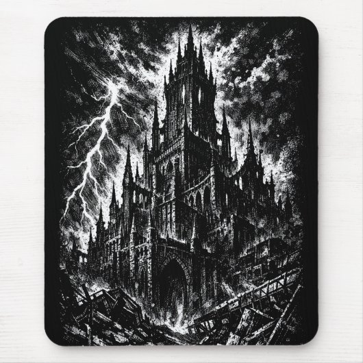 Die Schwarze Festung von BurnsInHell Mousepad (Vorne)