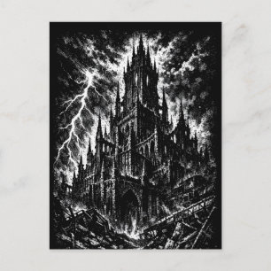 Die Schwarze Festung von BurnsInHell Postkarte