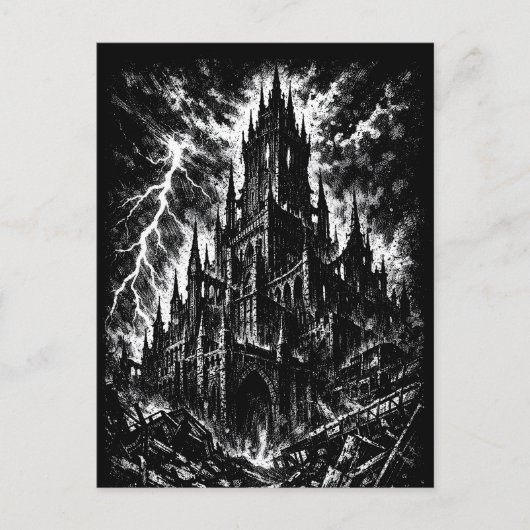 Die Schwarze Festung von BurnsInHell Postkarte (Vorderseite)