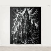 Die Schwarze Festung von BurnsInHell Wandteppich (Vorderseite)