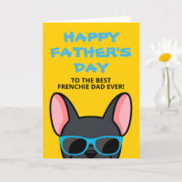 Die schwarze französische Bulldogkarte des französ