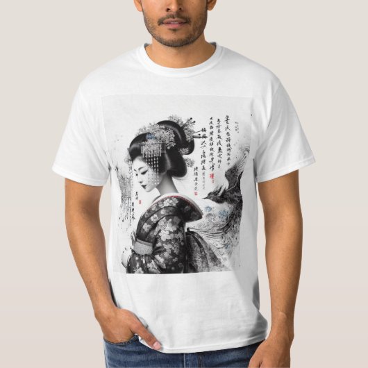 Die schwarze Geisha T-Shirt (Vorderseite)