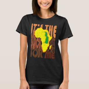 Die schwarze Geschichte für mich, Afrikaner mit Re T-Shirt