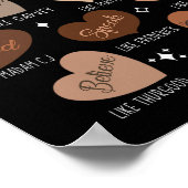 Die schwarze Geschichte mit einer ausgebildeten Fü Poster (Ecke)