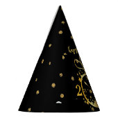 Die Schwarze goldene Uhr jedes Jahres ist glücklic Partyhütchen (Links)