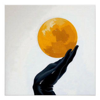 Die schwarze Hand, die die Welt in Farbe trägt Poster