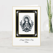 Die schwarze Jungfrau Mary Mother Day Karte (Vorderseite)