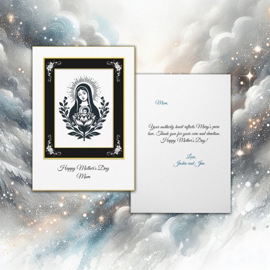 Die schwarze Jungfrau Mary Mother Day Karte