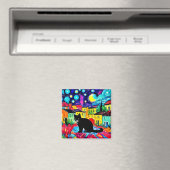 Die schwarze Katze 3 Magnet (In Situ (Geschirrspüler))