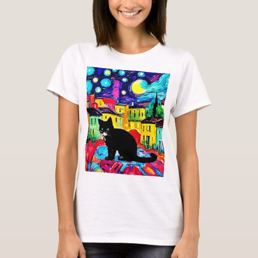 Die schwarze Katze 3 T-Shirt (Vorderseite)