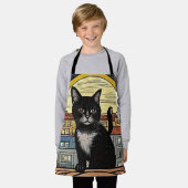 Die schwarze Katze 4 Schürze (Getragen)