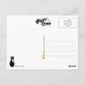 Die schwarze Katze - das Vintage-Poster Postkarte (Rückseite)