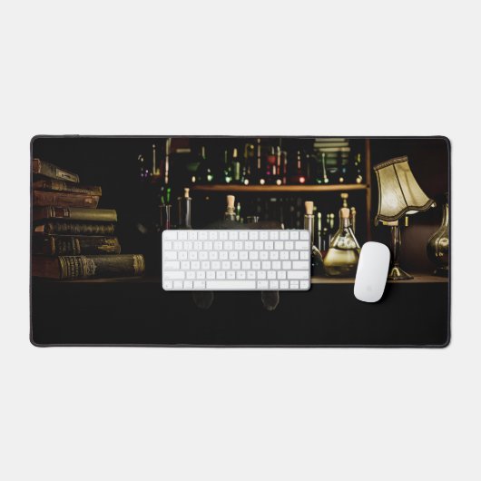 Die schwarze Katze der Arcanum-Schreibmatte der Bi Schreibtischunterlage (Tastatur & Maus)