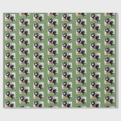 Die schwarze Katze des Künstlers Geschenkpapier (Flach)