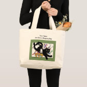 Die schwarze Katze des Künstlers Jumbo Stoffbeutel (Vorderseite (Produkt))