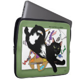 Die schwarze Katze des Künstlers Laptopschutzhülle (Vorne Rechts)