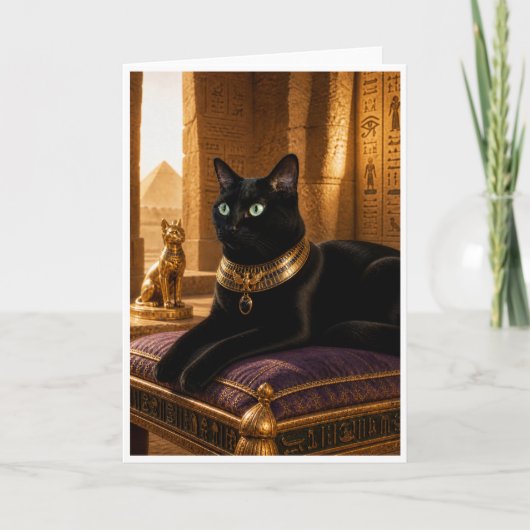 Die schwarze Katze des Pharao Karte (Vorderseite)