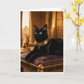 Die schwarze Katze des Pharao Karte (Gelbe Blume)