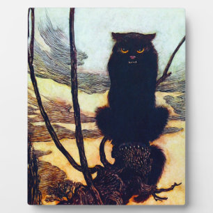 Die schwarze Katze Fotoplatte