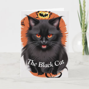 Die Schwarze Katze Halloween-Karte Feiertagskarte