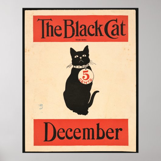 Die schwarze Katze im Dezember 1890er Poster (Vorne)