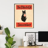 Die schwarze Katze im Dezember 1890er Poster (Heimbüro)