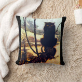 Die schwarze Katze Kissen (Decke)