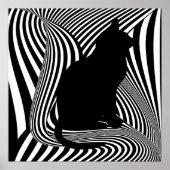 Die schwarze Katze - Kunststudio Poster (Vorne)
