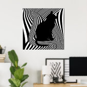 Die schwarze Katze - Kunststudio Poster (Heimbüro)