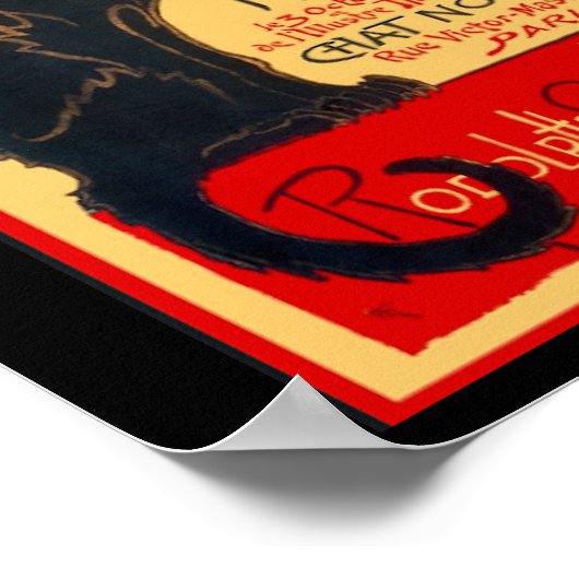 Die Schwarze Katze, Le Chat Noir, Art Poster (Ecke)