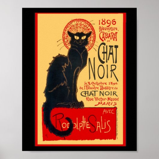 Die Schwarze Katze, Le Chat Noir, Art Poster (Vorne)