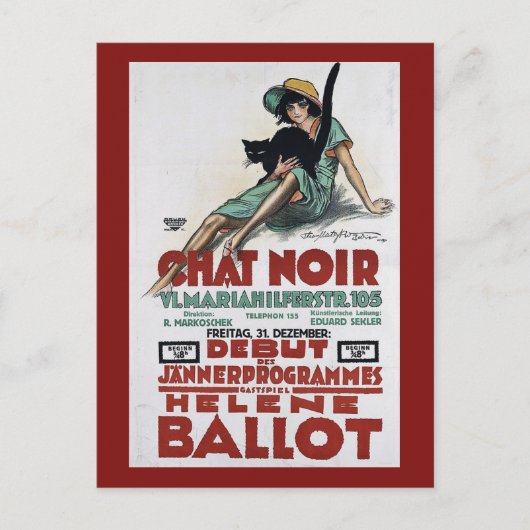 Die Schwarze Katze, Mariahilferstraße, Wien Vintag Postkarte (Vorderseite)