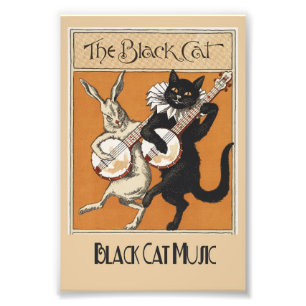 "Die schwarze Katze" Musikposter Fotodruck