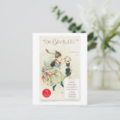 Die Schwarze Katze, Oktober 1895, Vintage Katzenku Postkarte (Stehend Vorderseite)