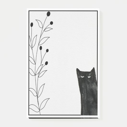 Die schwarze Katze Post-it Klebezettel (Vorderseite)