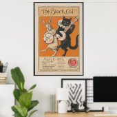 Die schwarze Katze Poster (Heimbüro)