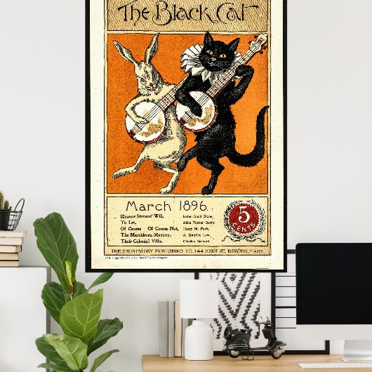 Die schwarze Katze Poster (Heimbüro)
