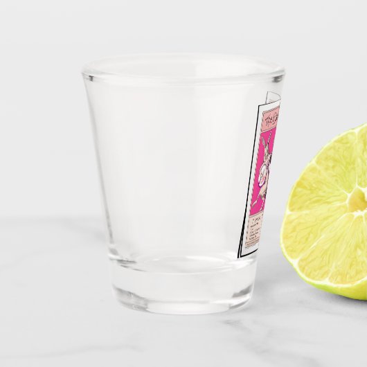 Die schwarze Katze Schnapsglas (Links)