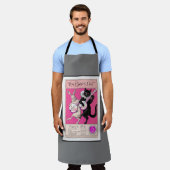 Die schwarze Katze Schürze (Getragen)