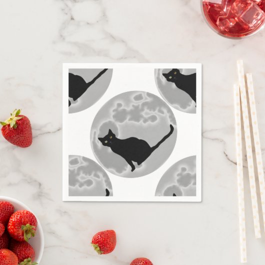 Die schwarze Katze Serviette (Beispiel)